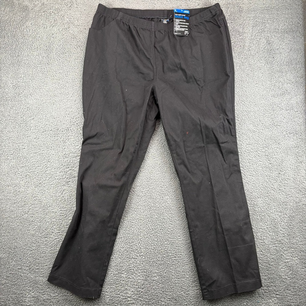 JMS Just My Size Black Bootcut Pants Comfort Waistband 3X 22W 24W NWT‎